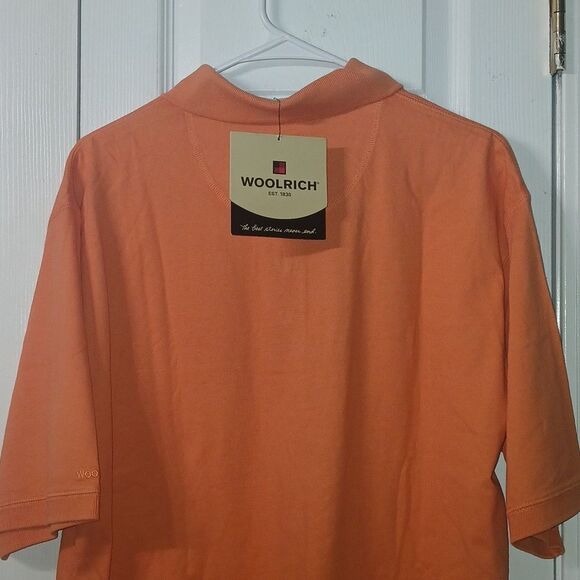 Woolrich men's orange polo casual shirt Sz M NWT - Picture 6 of 8